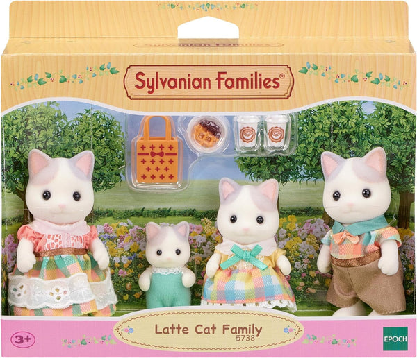 Sylvanian Families - 5738 Familia Milk Cat - Figuri pentru casa de păpuși Papusi Naty Shop Titlu implicit