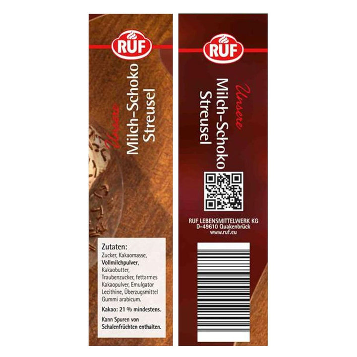 RUF, bucatele de ciocolată cu lapte, 200 grame Sprinkles Naty Shop