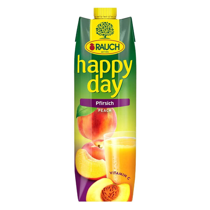 Rauch Happy Day Peach | Din fructe coapte la soare | 6 x 1 litru, Tetra Prisma Bauturi fara alcool Naty Shop