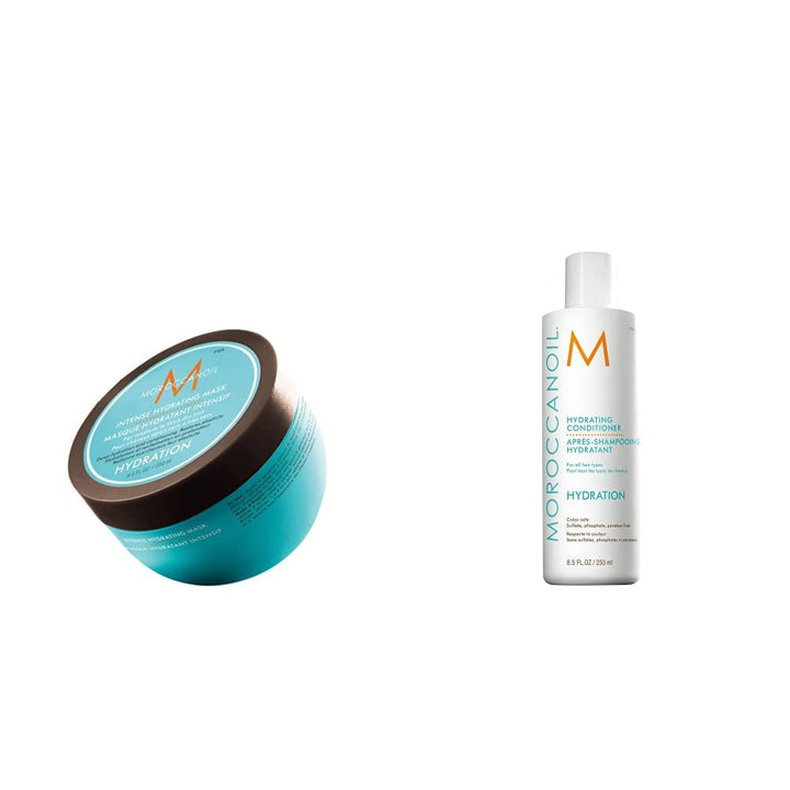 Mască hidratantă intensivă Moroccanoil Masca de par Naty Shop 250ml Pachet cu balsam hidratant