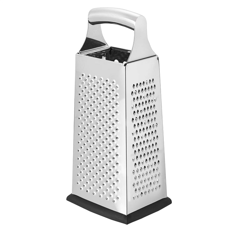 Răzătoare de brânză pătrată robustă din oțel inoxidabil, cu bază antiderapantă Peeler Naty Shop
