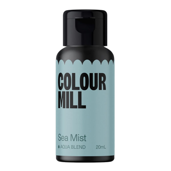 Colour Mill Aqua Blend Sage Lebensmittelfarbe Auf Wasserbasis - Lebensmittel Farbe Sehr Intensiv, Hoch Konzentriert, Vegan - 20 Ml Coloranti Alimentari Naty Shop Seenebel 20 Ml (1Er Pack)