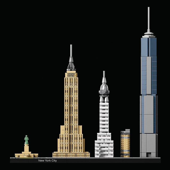 LEGO Arhitectura New York City Set, Skyline Model Kit cu World Trade Centre și Statuia Libertății, Artizanat pentru adulți, Decorațiuni pentru casă și birou, Cadouri pentru femei și bărbați 21028 Seturi de constructie Besuche den LEGO-Store