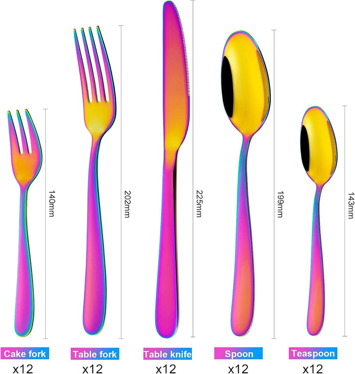 Set de tacâmuri din oțel inoxidabil, 30 sau 60 de piese Bucatarie Naty Shop