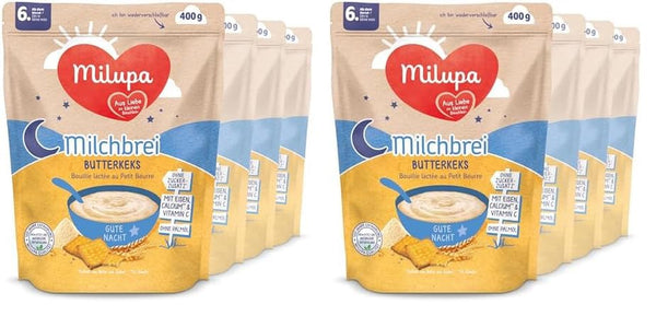 Milupa Milk Porridge Butter Biscuit - Terci pentru copii fără ulei de palmier Mama si Copilul Naty Shop Default Title
