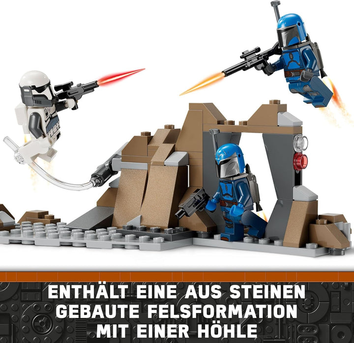 LEGO Star Wars: Mandalorian Ambush on Mandalore Battle Pack, jucărie de construcție de aventură pentru copii, set de acțiune de colecționat, idee de cadou pentru băieți și fete 75373 Seturi de constructie Besuche den LEGO-Store