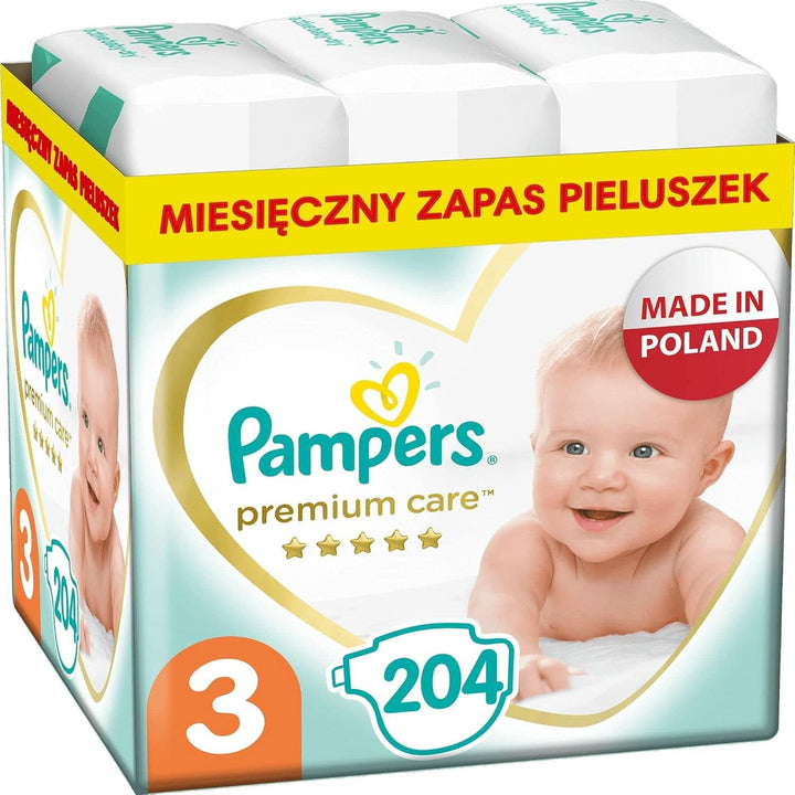 Pampers scutece mărimea 2 (4-8kg), scutece Premium Care, 68 bucăți Mama si Copilul Naty Shop 3 (204 buc)