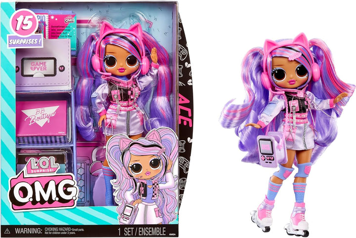 L.O.L. Surpriză! OMG Fashion Doll Pearla cu 15 surprize - păpușă cu modă și accesorii în stil sirenă - pentru copii de la 4 ani Papusi Naty Shop As