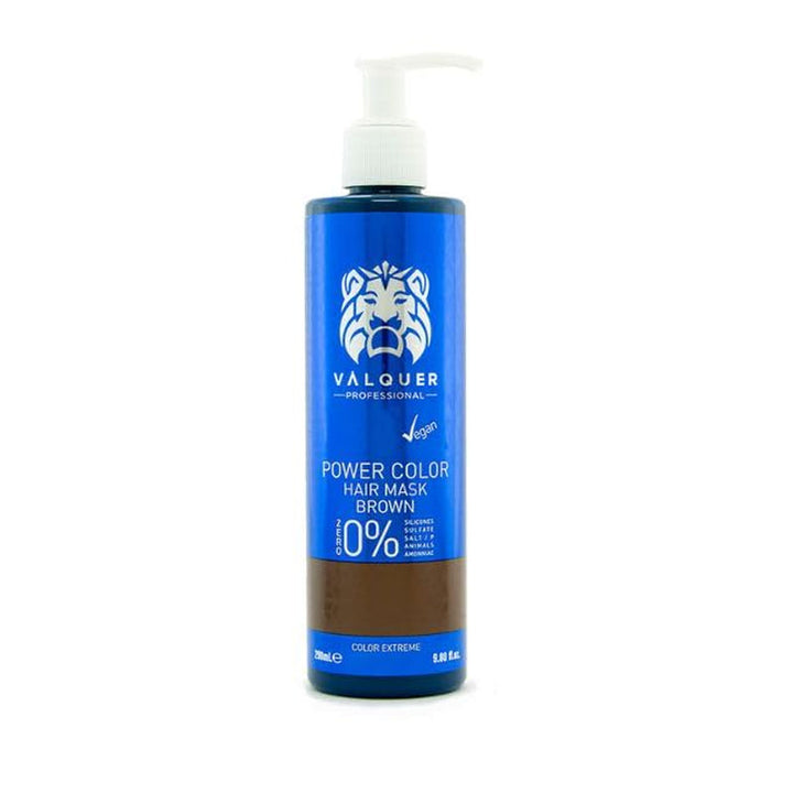 Valquer Power Color Mask formulare vegană și fără silicon Dă culoarea părului 290 ml negru Masca de par Naty Shop Chestnut 275 Ml