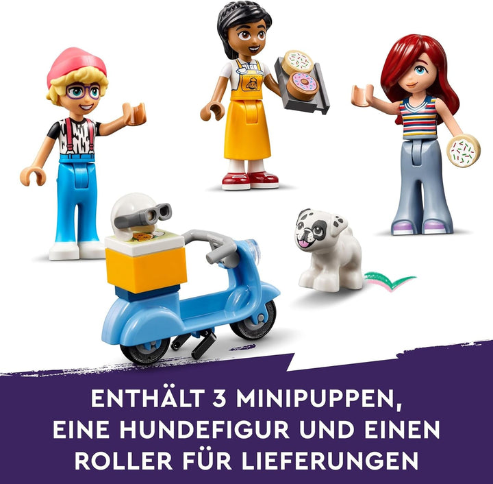 LEGO Friends Heartlake City Café, jucărie pentru copii, brutărie de jucărie, idee de cadou pentru fete și băieți cu vârsta peste 6 ani, set cu 3 figurine de joacă și figurină de câine 42618 Seturi de constructie Besuche den LEGO-Store