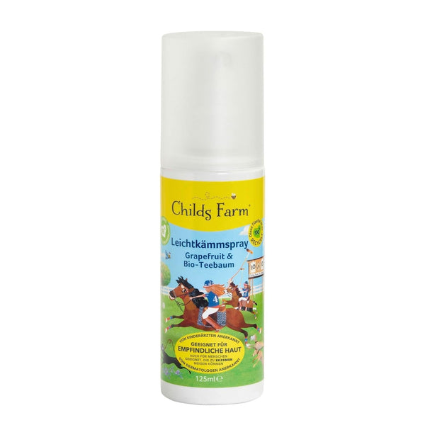Spray de pieptănat ușor pentru copii Childs Farm 125 ml | Grapefruit și arbore de ceai organic | Descurcă și netezește | Potrivit pentru pielea uscată, sensibilă și pentru pielea predispusă la neurodermatită Produse pentru descurcarea părului Naty Shop De