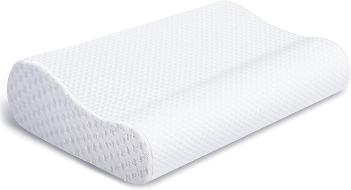 Findigit pernă de sănătate, pernă din spumă cu memorie, pernă ortopedică de susținere a gâtului pentru dormit lateral și pe spate, pernă ergonomică pentru coloana cervicală (60 X 35 X 11/9 cm) Perne ortopedice cervicale Naty Shop