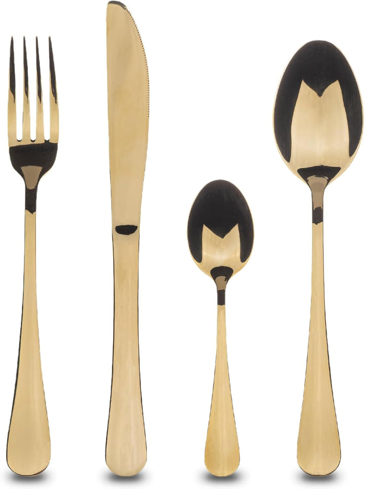 BERGNER MUNICH - Set de tacâmuri din oțel inoxidabil din 24 de piese Bucatarie Naty Shop Șampanie 24 de bucăți