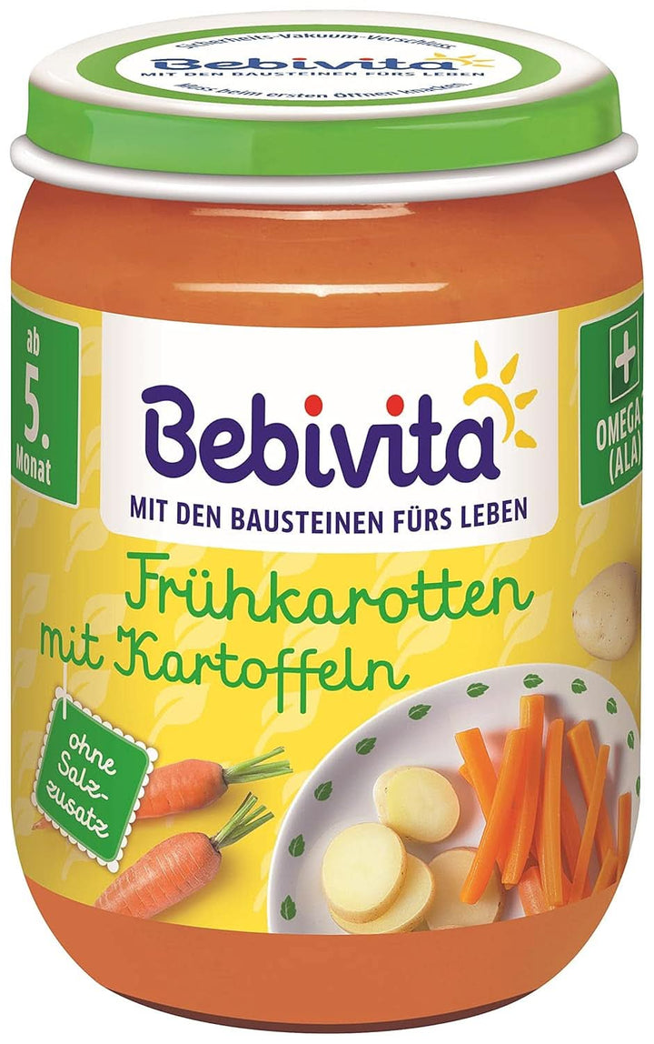 Meniuri din luna a 5-a Macaroane cu sos de rosii si legume, pachet 6 (6 x 190g) Mama si Copilul Naty Shop 190 G (1Er Pack) Frühkarotten Mit Kartoffeln