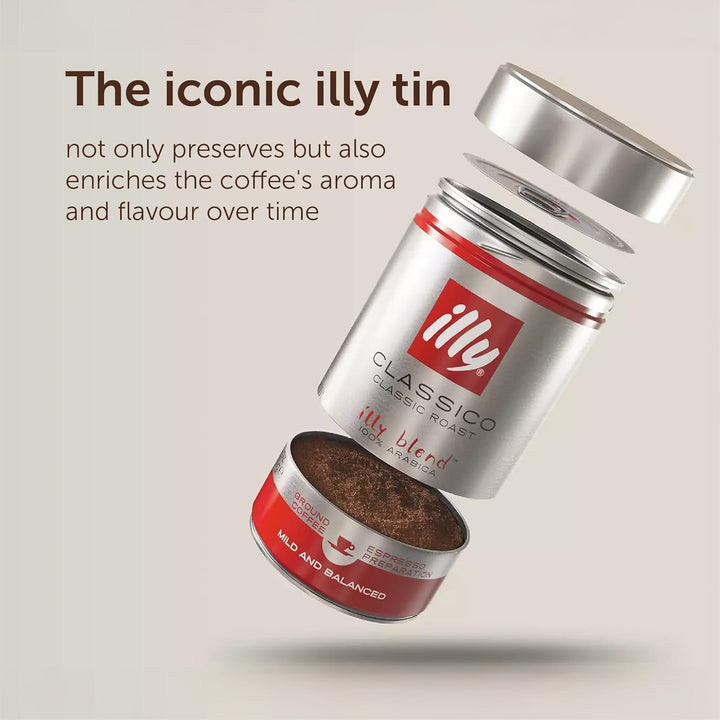 Cafea Illy, boabe de cafea decofeinizată - cutie de 250 g Cafea Naty Shop