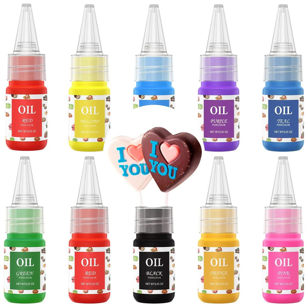Colorant alimentar liposolubil, set 10 x 10 ml Coloranti Alimentari Naty Shop Default Title
