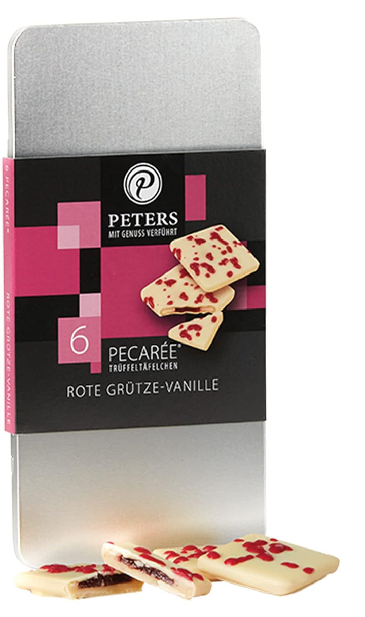 Peters, Batoane cu trufe si alcool, 63 grame Bomboane de Ciocolata Naty Shop Set de 6 bucati Jeleu de fructe roșii cu vanilie