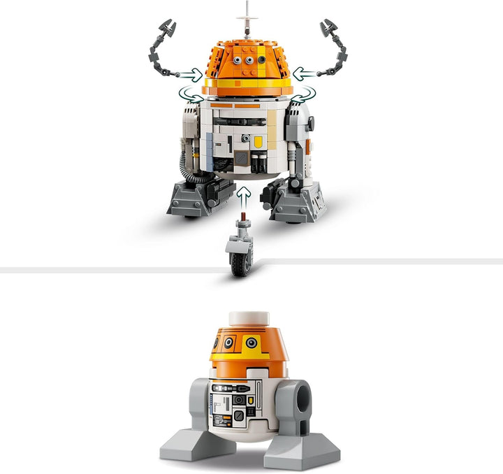 Figura LEGO Star Wars 75416 Ahsoka Astromech Droid Chopper (C1-10P) - jucărie cu cap mobil, brațe detașabile și roată centrală - cadou pentru fanii Ahsoka, băieți și fete de peste 10 ani Seturi de constructie Besuche den LEGO-Store