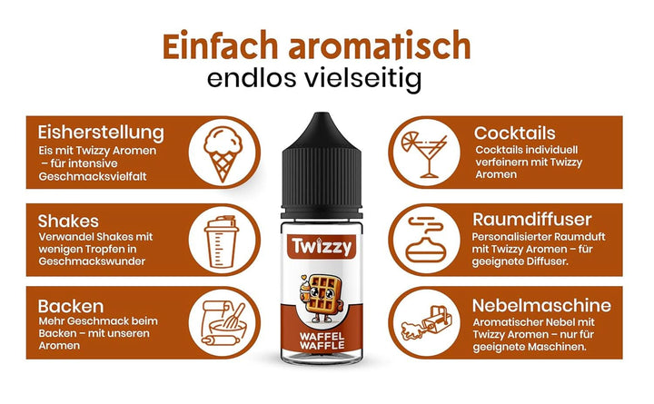 Twizzy Waffle Food Flavouring - 30 ml - Aromă intensă - Ideală pentru coacere Arome Naty Shop