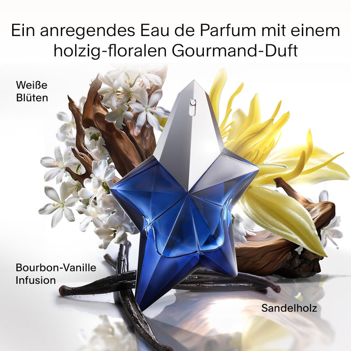 MUGLER Angel Elixir, Apă de Parfum, Parfum pentru femei, Aromă lemnoasă și gurmandă, Parfum seducător, Reîncărcabil