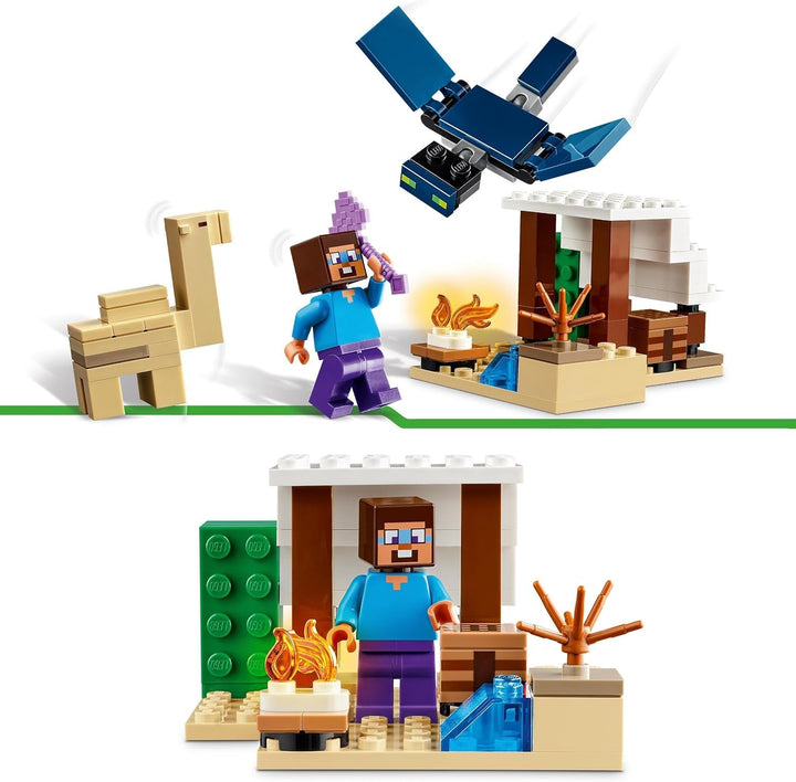 LEGO Minecraft Steve's Desert Expedition, set de joc video pentru băieți și fete, biom cu Steve, casă, figurine și jucărie Camel, cadou de gamer pentru copii de la 6 ani 21251 Seturi de constructie Besuche den LEGO-Store
