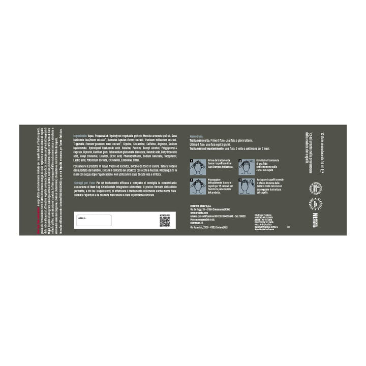 Newcap Anti-Fall Ampoules Produs cosmetic pentru părul slab, 12 fiole Ingrijire par Naty Shop
