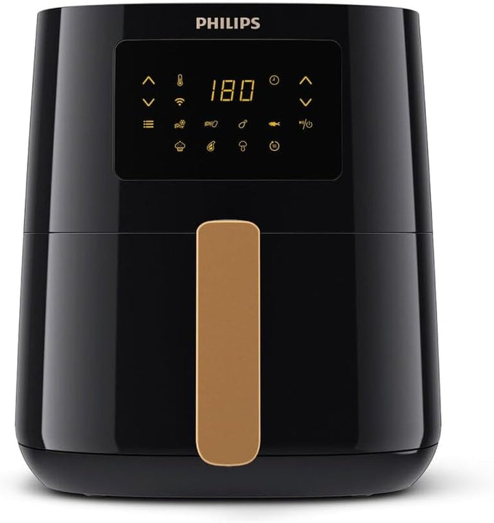 Philips 3000Er Airfryer XL - Tehnologie Rapid Air, prăjire cu până la 90% mai puțină grăsime, capacitate 1,2 kg, 6,2 litri, ecran tactil Electrocasnice Naty Shop Schwarz Conexiune wireless 4.1 L