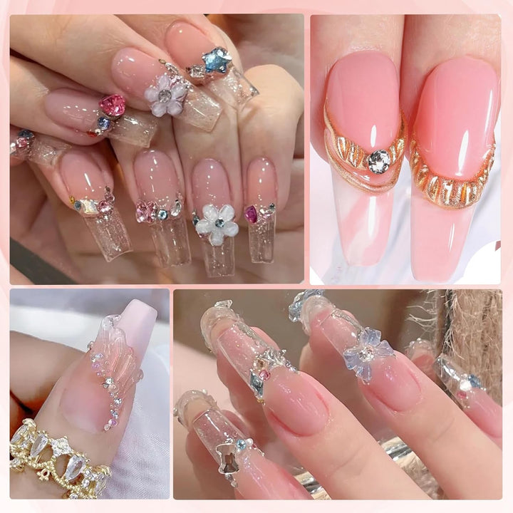 NAILGIL Gel solid pentru ojă, gel solid pentru adeziv pentru unghii, sculptură 3D pentru unghii cu set de instrumente, salon DIY acasă, transparent 15G