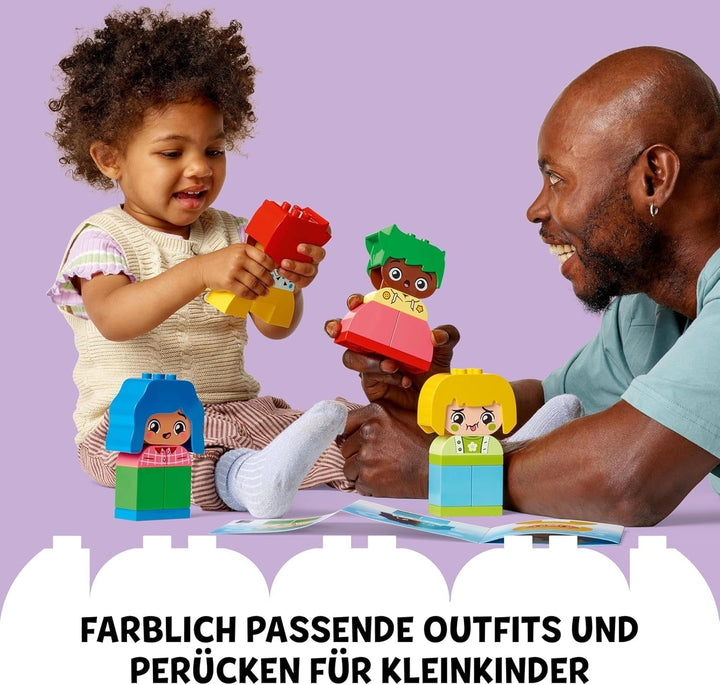 LEGO DUPLO Big Feelings, joc de stivuire pentru construcții cu 23 de cărămizi colorate și 4 figurine, jucărie pentru abilități motorii pentru a promova dezvoltarea socială și emoțională a copiilor mici de la 18 luni 10415 Seturi de constructie Besuche den LEGO-Store