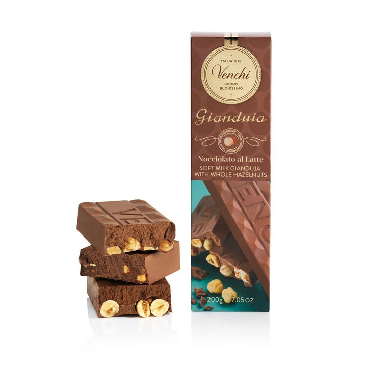 Venchi, Baton de ciocolată Chocoviar Pistachio, 200 grame Naty Shop Ciocolată cu lapte si alune