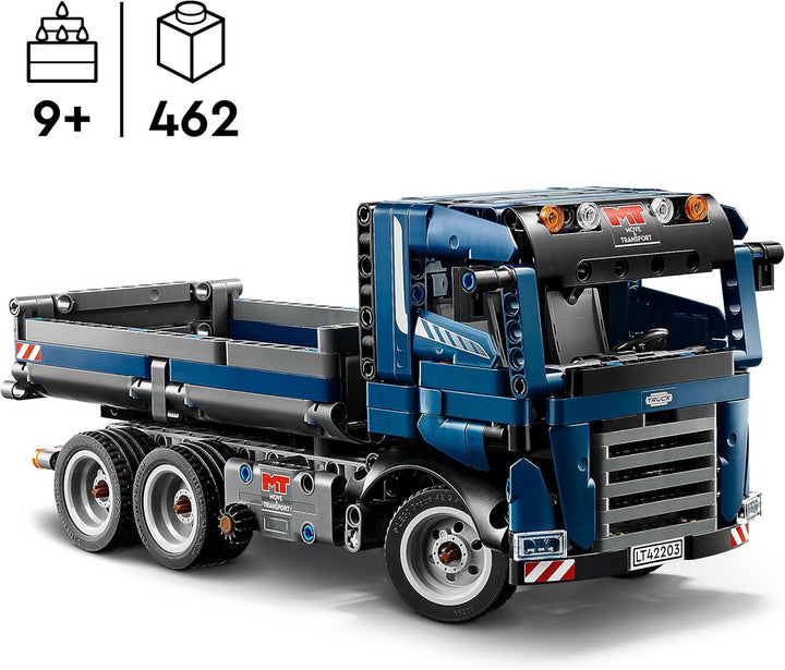 Jucărie LEGO Technic Dump Truck cu direcție și benă mobilă - vehicul de construcții albastru - idee de cadou pentru zile de naștere sau sărbători - set de construcție pentru băieți și fete de la 9 ani 42203 Seturi de constructie Besuche den LEGO-Store