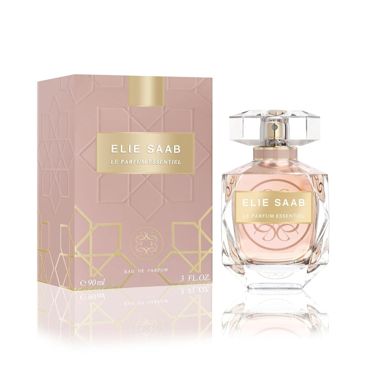 Elie Saab Le Parfum Essentiel 50 ml – Apă de parfum pentru femei – Parfum floral chypre – Note radiante de floare de portocal, iasomie, gardenie și paciuli – Sticlă transparentă din sticlă
