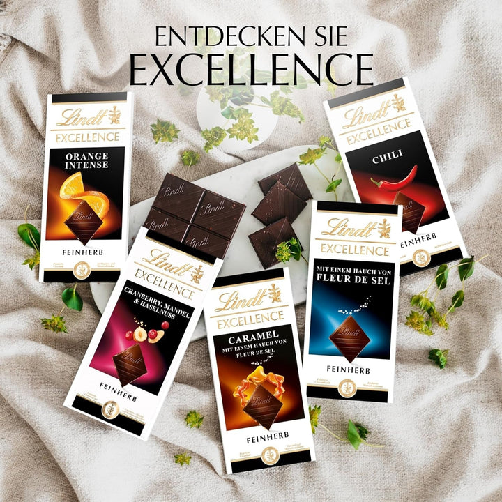 Lindt EXCELLENCE 100 % cacao și portocale, baton de 50 grame Naty Shop