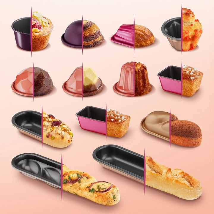 Tefal Creabake Muffins Creabake Backformen, 7,5 Cm, Antihaftbeschichtung, Stapelbares System, Kreative Rezepte Für Süßigkeiten Und Salate, Einfaches Backen, Eisenfarben Matrite si tavi pentru copt Naty Shop