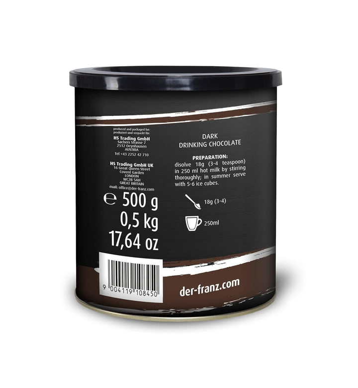 Der-Franz Ciocolată neagră de băut, 2 X 500 G Bomboane de Ciocolata Naty Shop
