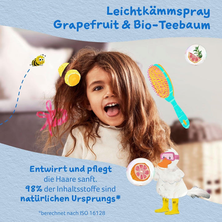 Spray de pieptănat ușor pentru copii Childs Farm 125 ml | Grapefruit și arbore de ceai organic | Descurcă și netezește | Potrivit pentru pielea uscată, sensibilă și pentru pielea predispusă la neurodermatită Produse pentru descurcarea părului Naty Shop