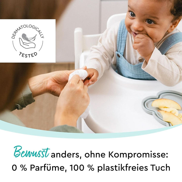 LILLYDOO Feuchttücher Gesicht & Hände 160 Stück (8 X 20), 100% Plastikfrei Naty Shop