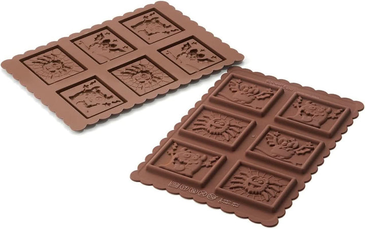 Silikomart 22.172.77.0165 CKC, 12 Monstri de Ciocolata pe Biscuiti Bucatarie Naty Shop