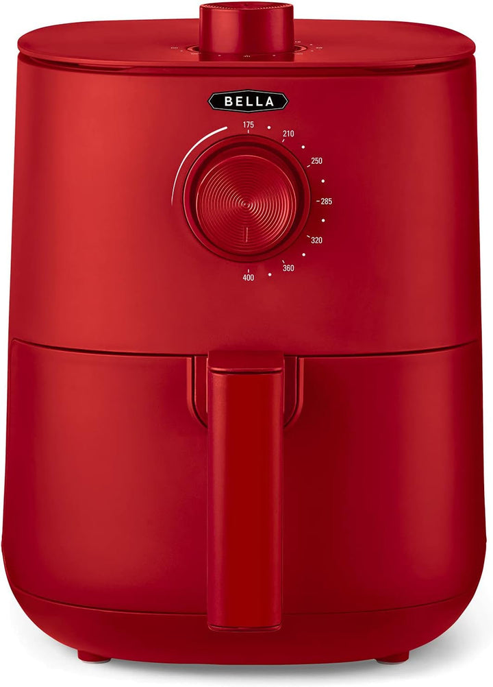 BELLA Hot Air Fryer 1.9L, 5-In-1 Compact Multi-Cooker, acoperire neaderentă, coș sigur pentru mașina de spălat vase Electrocasnice Naty Shop Rosu 3L US Manual cu buton rotativ dublu