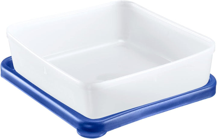 Westmark 4 recipiente pentru depozitarea alimentelor/congelare, inclusiv capac, capacitate: 0,25 l fiecare, stivuibile, plastic, Trio, culoare: transparent/albastru, 25042270 Cutii depozitare alimente Naty Shop