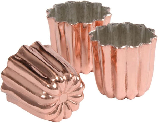 Forme de copt, cupru, 17,5 x 6 x 6 cm, 3 bucati Matrite si tavi pentru copt Naty Shop