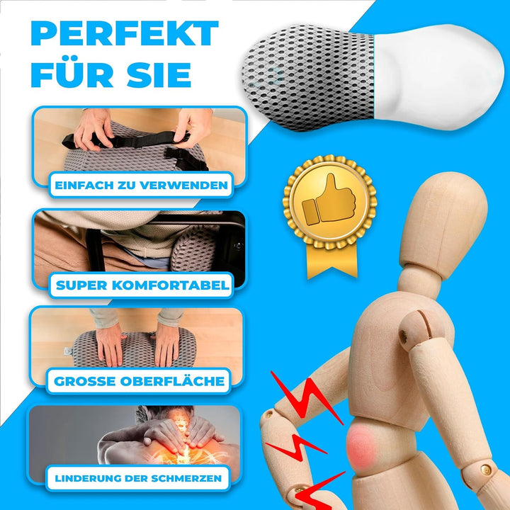 Suport lombar auto, Pernă spate canapea și mașină, Pernă spate scaun birou, Pernă lombară, Pernă lombară mașină și scaun birou, Pernă lombară mașină, Pernă suport spate, Gris Perne lombare Naty Shop