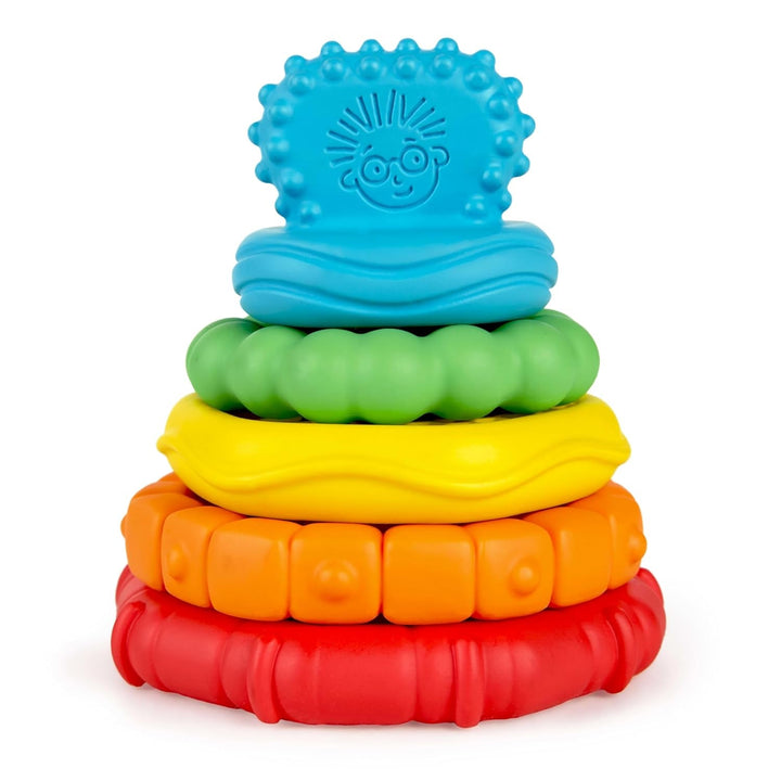 Baby Einstein, jucărie cu rotiță lipicioasă, perfectă pentru călătorii sau deplasări, bază absorbantă pentru fixarea pe suprafețe netede ,1 bucată (pachet de 1) Jucarii Bebe Naty Shop Stack Teethe 5 bucăți (pachet de 1)