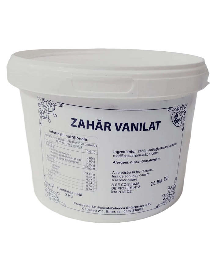 Zahar Vanilat, 2Kg Materii Prime Profesionale Nati Shop