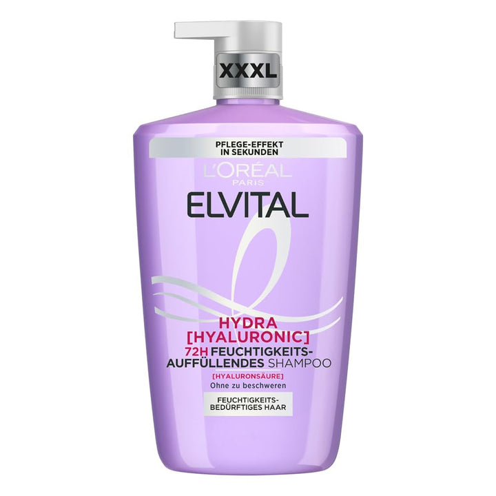 L'Oréal Paris, Șampon hidratant XXL pentru păr strălucitor Duș și baie L'Oréal Paris 1 Litru