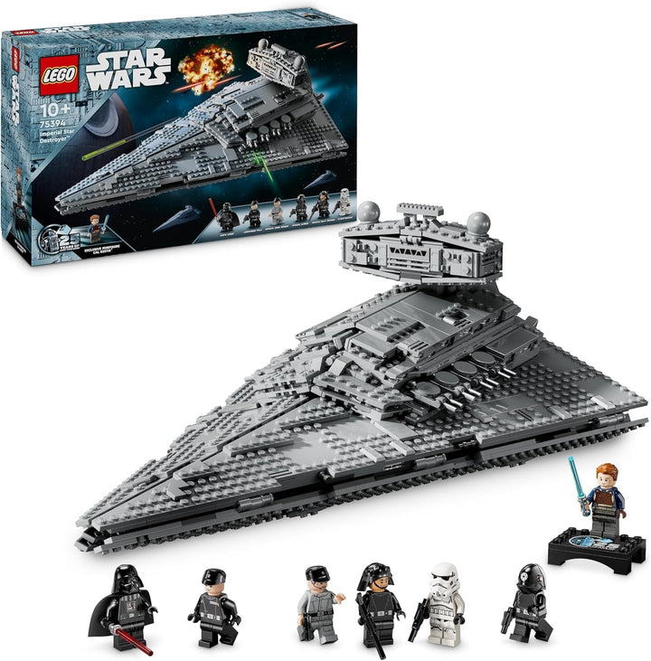 LEGO Star Wars Imperial Star Destroyer, Set navă stelară, Jucărie de construcție, Playset cu Darth Vader și Cal Kestis, Cadou de ziua de naștere pentru băieți, fete și fani 75394 Seturi de constructie Besuche den LEGO-Store Titlu implicit