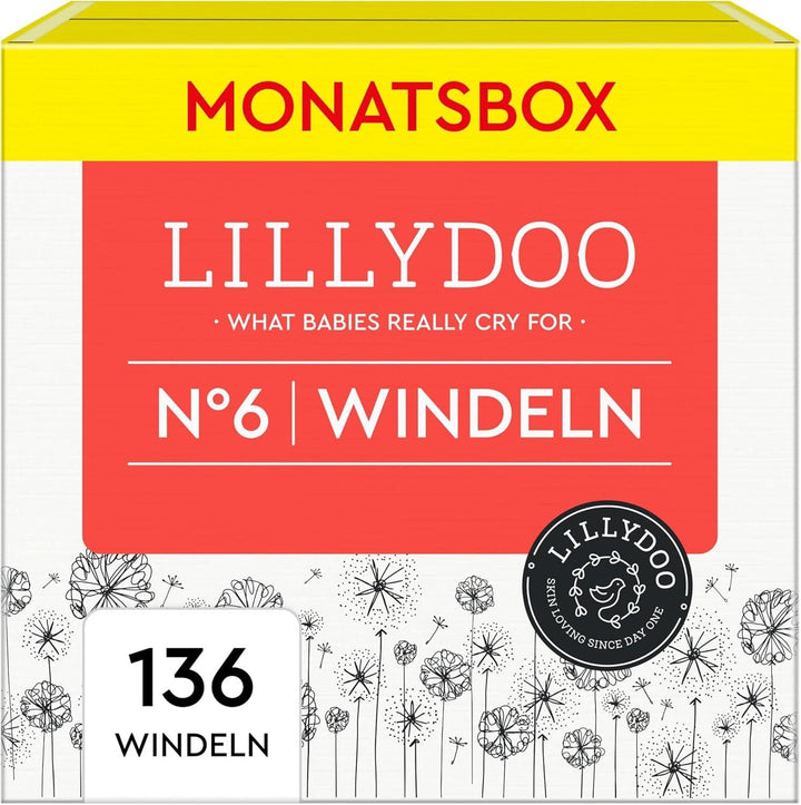 LILLYDOO Scutece prietenoase cu pielea, mărimea 2 (4-8 kg) Mama si Copilul Naty Shop 6 (136 buc)