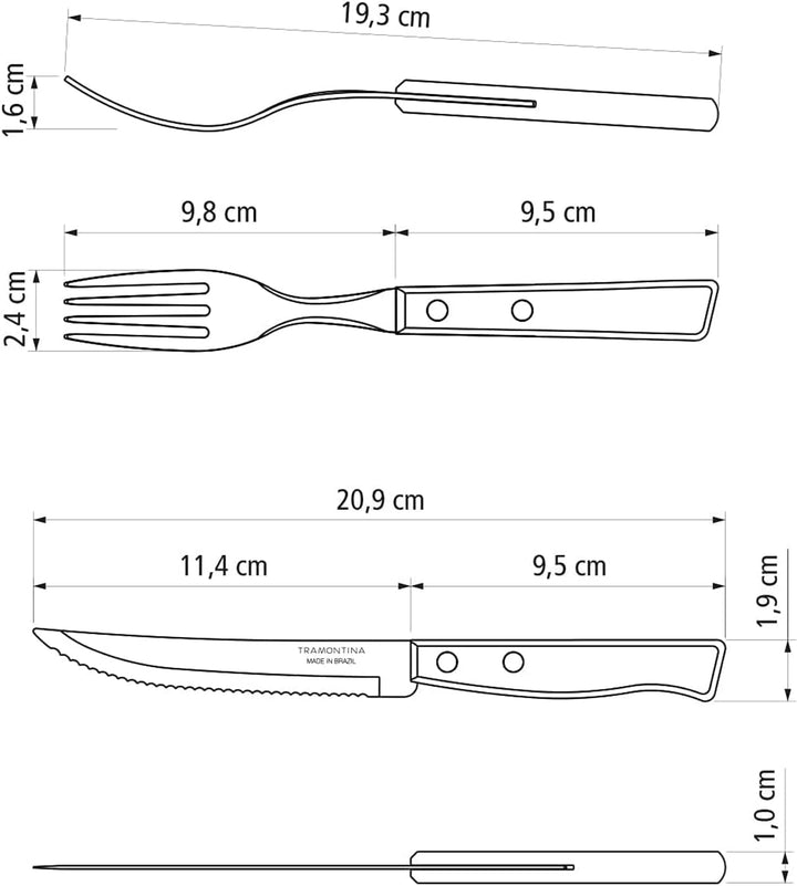 Set de tacâmuri Tramontina TRADICIONAL Pentru 6 persoane, 24 de piese Bucatarie Naty Shop