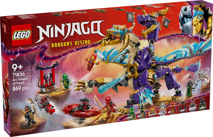 LEGO NINJAGO Lightbow Dragon - jucărie cu 8 minifigurine și o rotiță Spinjitzu - jucărie de construcție ninja interactivă pentru băieți și fete de peste 9 ani - idee de cadou pentru fani 71836 Seturi de constructie Besuche den LEGO-Store