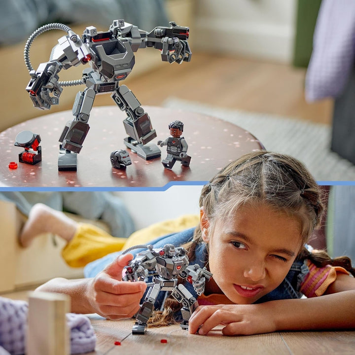 LEGO Marvel War Machine Mech, jucărie construibilă pentru supereroi cu 3 împușcătoare pentru copii, figură de acțiune legendară din MCU, cadou pentru băieți și fete de la 6 ani 76277 Seturi de constructie Besuche den LEGO-Store